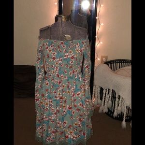 Floral off the shoulder dress